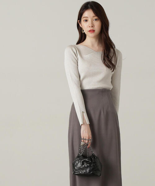 「PROPORTION BODY DRESSING」 長袖ニット FREE グレー レディース_画像3