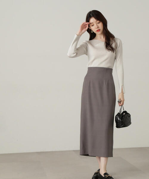 「PROPORTION BODY DRESSING」 長袖ニット FREE グレー レディース_画像4