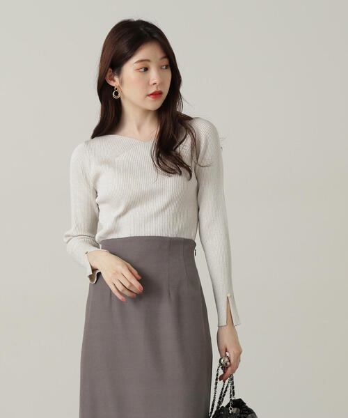 「PROPORTION BODY DRESSING」 長袖ニット FREE グレー レディース_画像5