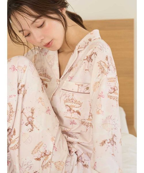 SNIDEL HOME パジャマ ルームウェア カルーセルプリントロングパンツ