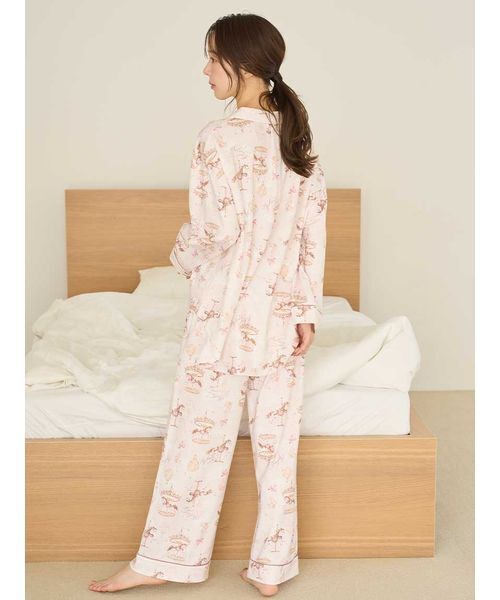 SNIDEL HOME パジャマ ルームウェア カルーセルプリントロングパンツ