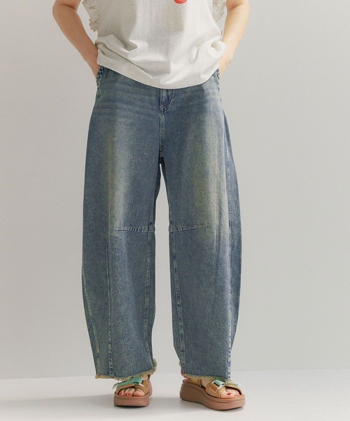 niko and…（ニコアンド） デニムパンツ MEDIUM インディゴブルー