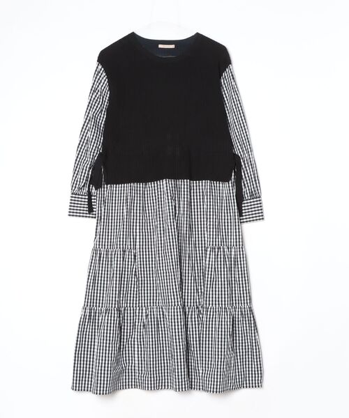 Rose Tiara（ローズティアラ） 長袖ワンピース 42 ブラック レディース