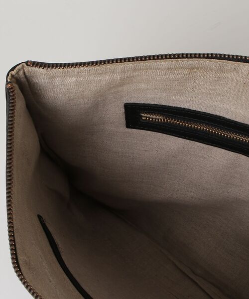 「SLOW」 ワンポイントクラッチバッグ - ブラック レディース_画像4