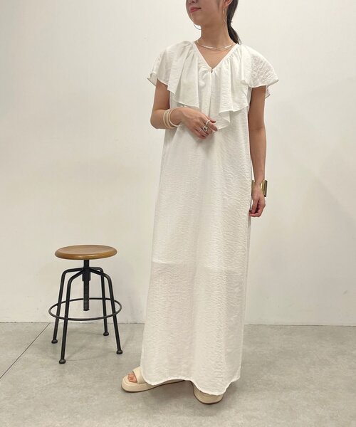 「Omekashi」 ノースリーブワンピース 36 チャコールグレー レディースの画像