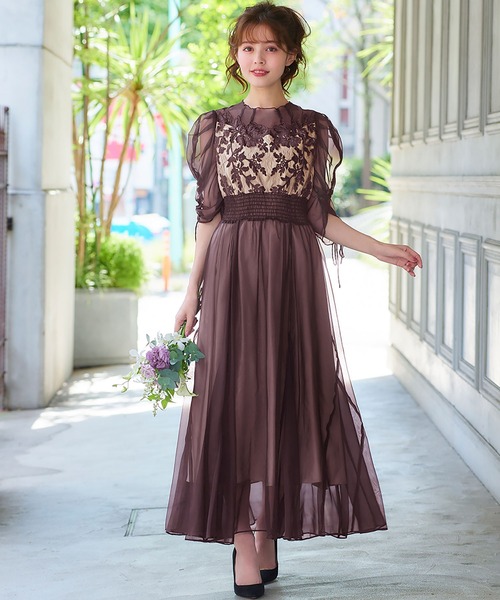 「GIRL」 半袖ワンピース M ブルーグレー レディース_画像3