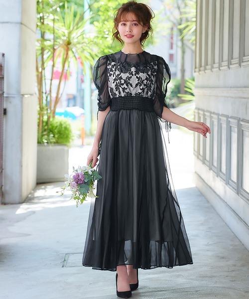 「GIRL」 半袖ワンピース M ブルーグレー レディース_画像5