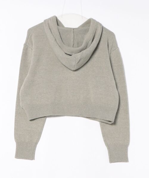 ニット セーター 「スター柄×ロゴジャガード」ショート丈ニットZIP