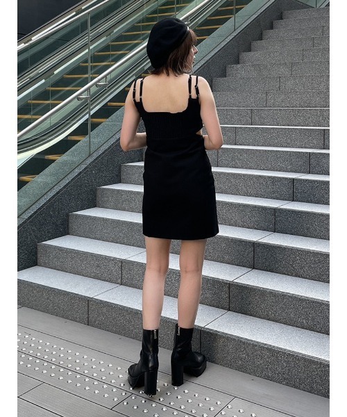 「ENVYM」 キャミソールワンピース FREE ブラック レディース_画像3