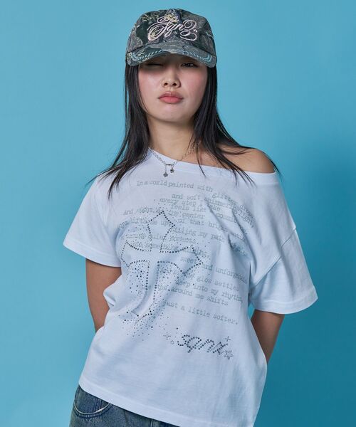 SEQUENZE tシャツ WEB限定 / ワンショルダー レディースクロス半袖T