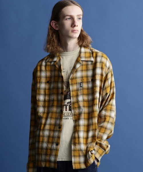 Schott ショット 長袖シャツ M Schott N.Y.C（ショット） 「schott」 長袖シャツ M イエロー メンズ