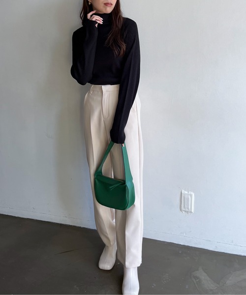「feepur」 タートルネックニット MEDIUM ピンク レディース_画像3