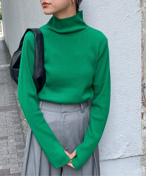 「feepur」 タートルネックニット MEDIUM ピンク レディース_画像5