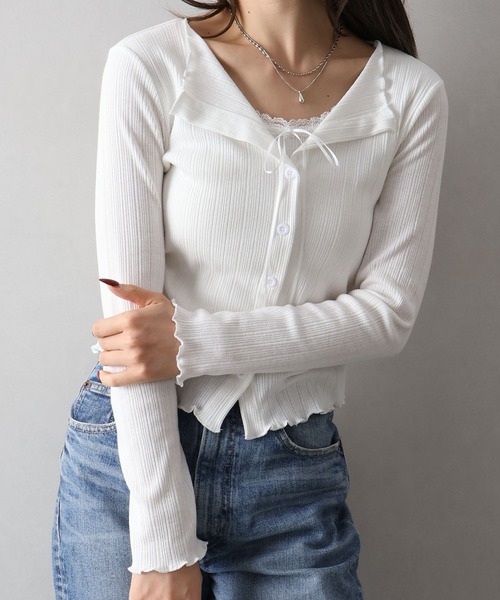 SpRay（スプレイ） tシャツ フェイクレイヤードトップス レディース