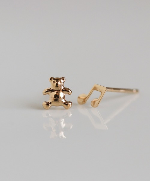 cui-cui（キュイキュイ） ピアス ゴールド ベア / ノート ピアス