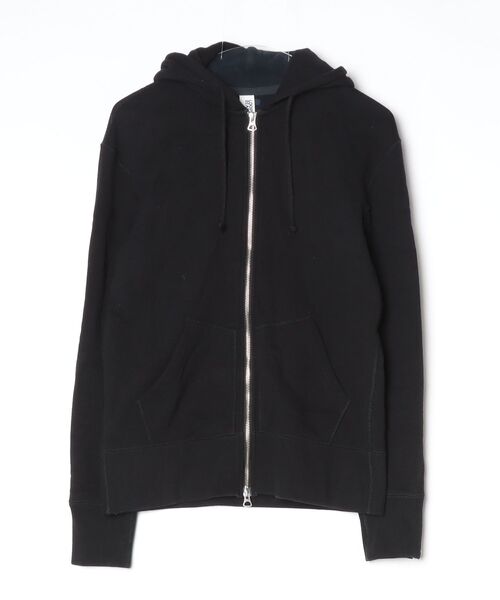 ループウィラー　ジップアップパーカー　XL LOOPWHEELER（ループウィラー） ジップアップパーカー LARGE ブラック
