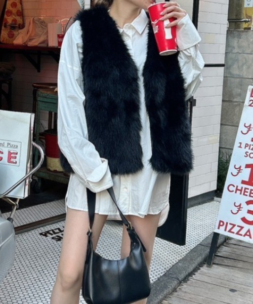 「FIG&VIPER」 ベスト FREE ブラック レディース_画像6