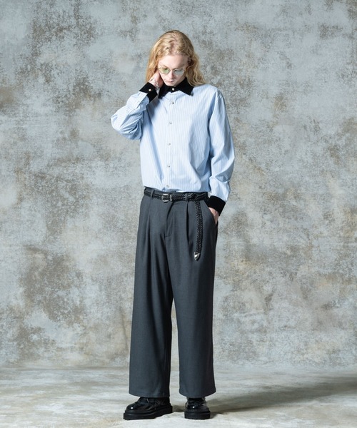 「glamb」 長袖シャツ L ホワイト メンズ_画像9