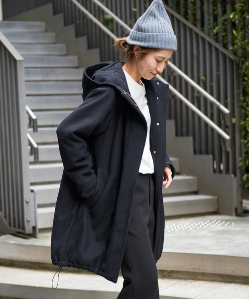 「FRAMeWORK」 ミリタリーコート 38 ネイビー レディース_画像5