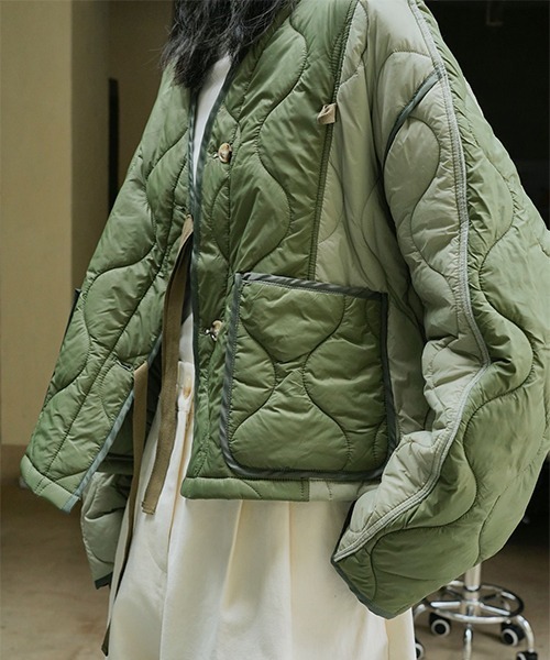 「chuclla」 ジャケット S カーキ レディース_画像4