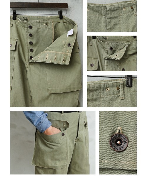 WAIPER.inc パンツ 米軍 1940's U.S.M.C. P-44 HBT モンキーパンツ