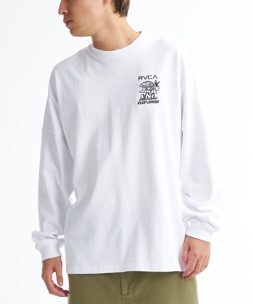 RVCA ルーカ テープロゴロンT 大人気完売品‼ RVCA（ルーカ） ロンT 長袖Tシャツ メンズ ブランド スポーツ Tシャツ