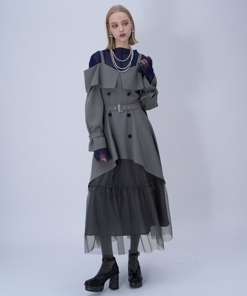 HARE / オフショルトレンチワンピース HARE（ハレ） ワンピース オフショルトレンチワンピース(HARE