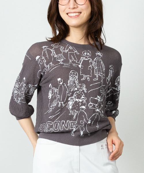 STUDIO PICONE（スタジオピッコーネ） ニット セーター コットン混七分
