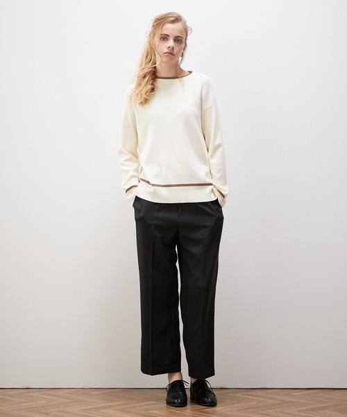 「LE SOUK HOLIDAY」 長袖ニット M ネイビー レディース_画像2