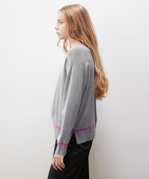 「LE SOUK HOLIDAY」 長袖ニット M ネイビー レディース_画像6