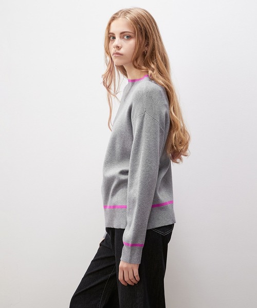 「LE SOUK HOLIDAY」 長袖ニット M ネイビー レディース_画像7