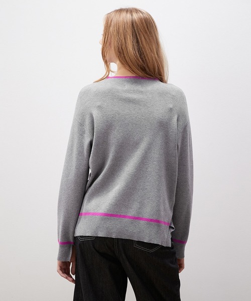 「LE SOUK HOLIDAY」 長袖ニット M ネイビー レディース_画像9