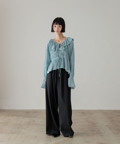 アパートバイローリーズ　ヨウリュウフリルブラウス LOWRYS FARM｜ヨウリュウフリルチュニックブラウス | Rakuten Fashion