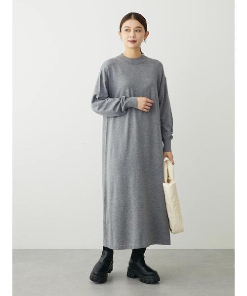 「Green Parks」 「chocol raffine robe」ニットワンピース FREE グレー系その他2 レディース_画像2