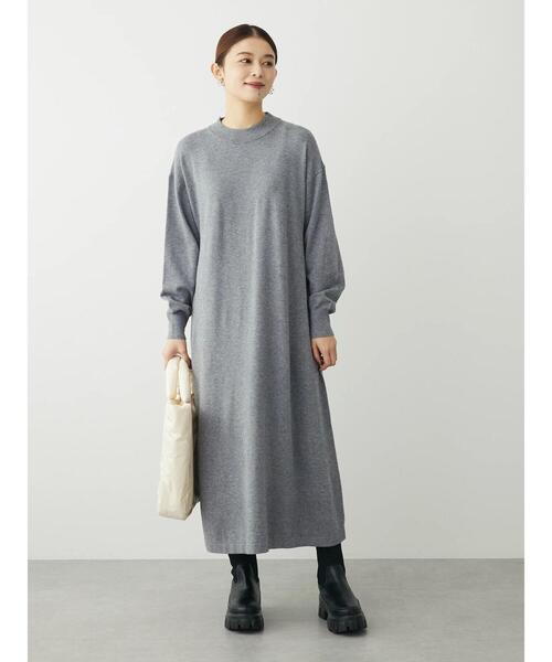 「Green Parks」 「chocol raffine robe」ニットワンピース FREE グレー系その他2 レディース_画像5