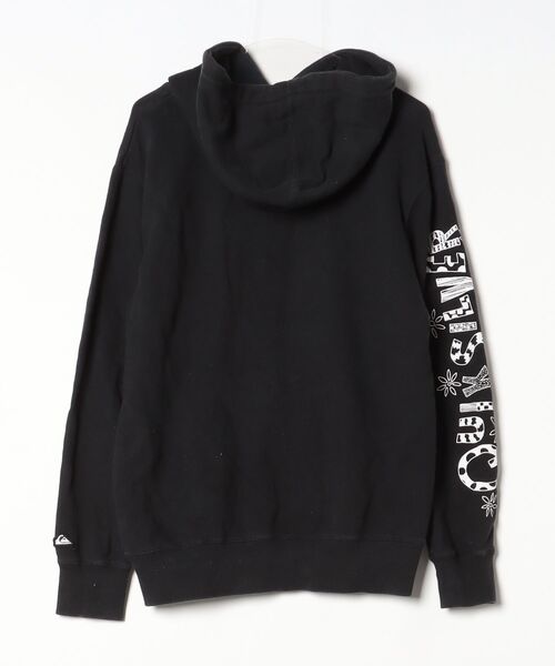 「Quiksilver」 プルオーバーパーカー M ブラック メンズ_画像2