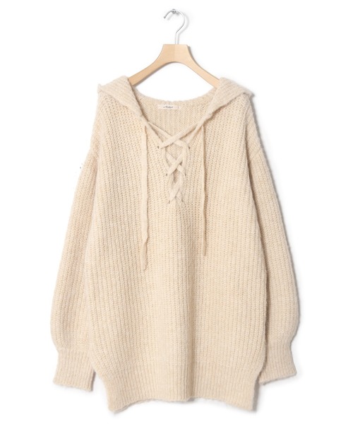 「Alley by w closet」 長袖ニット FREE ピンク レディース_画像6
