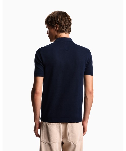 ポロシャツ 「オンライン限定」「エンポリオ アルマーニ」Eagle Club ポロシャツ ピケジャージー ロゴ刺繍 メンズの画像