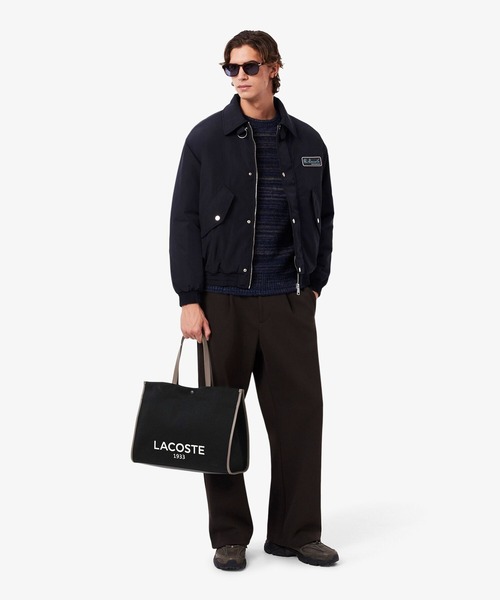 「LACOSTE」 トートバッグ FREE ブラック×ホワイト レディース_6