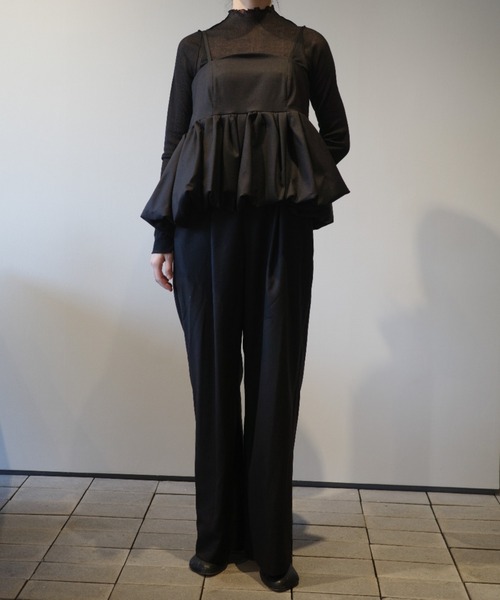 CLANE（クラネ） サロペット オーバーオール CLANE PEPLUM LAYERED ALL