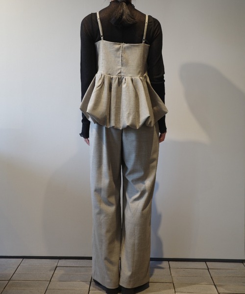 CLANE（クラネ） サロペット オーバーオール CLANE PEPLUM LAYERED ALL