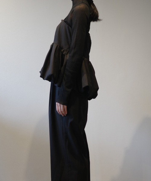 CLANE（クラネ） サロペット オーバーオール CLANE PEPLUM LAYERED ALL