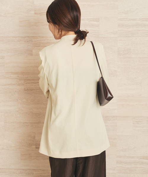 限定　Plage プラージュ　nallow collar ジャケット　WHITE plage（プラージュ） アウター nallow collar ジャケット レディース