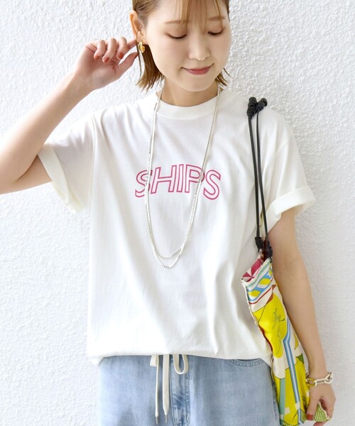 「SHIPS」 半袖Tシャツ SMALL グレー レディース_画像2