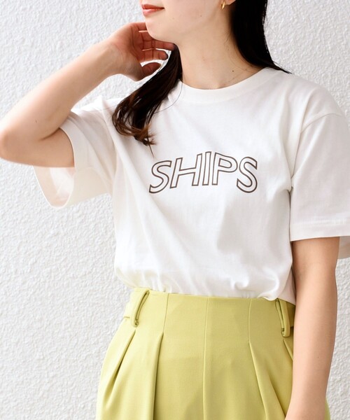「SHIPS」 半袖Tシャツ SMALL グレー レディース_画像3