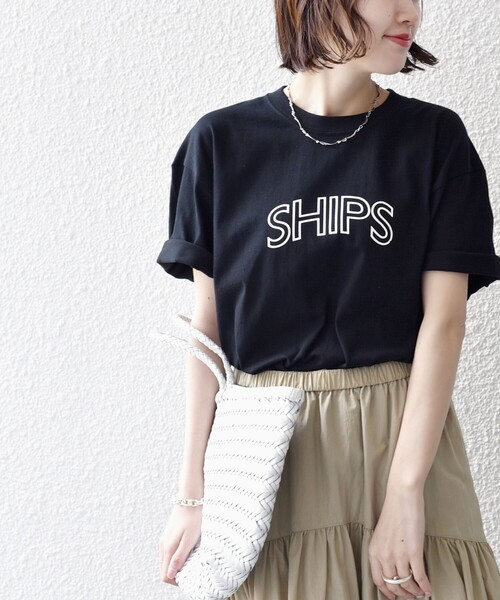 「SHIPS」 半袖Tシャツ SMALL グレー レディース_画像4