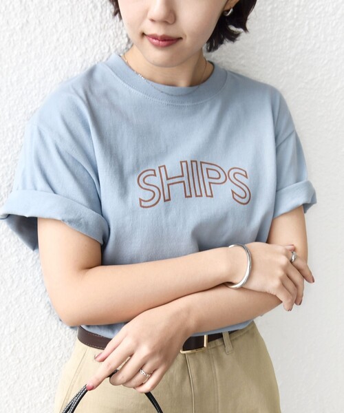 「SHIPS」 半袖Tシャツ SMALL グレー レディース_画像6