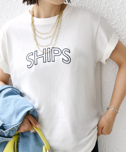「SHIPS」 半袖Tシャツ SMALL グレー レディース_画像7