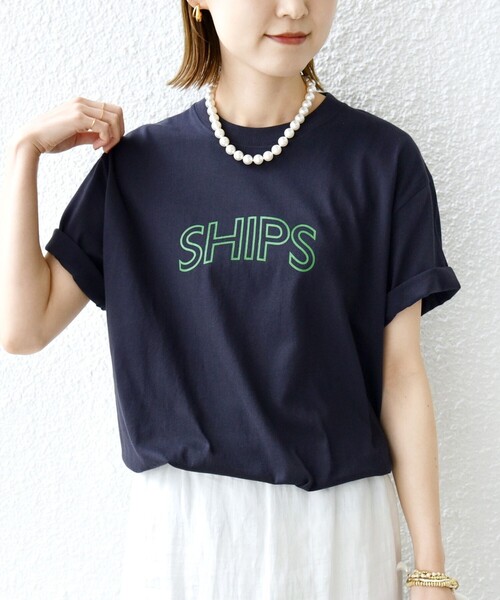 「SHIPS」 半袖Tシャツ SMALL グレー レディース_画像9
