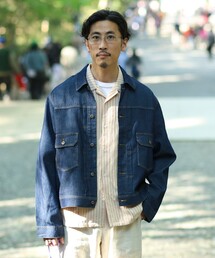GLOSTER（グロスター） デニムジャケット gジャン 「軽量ストレッチ